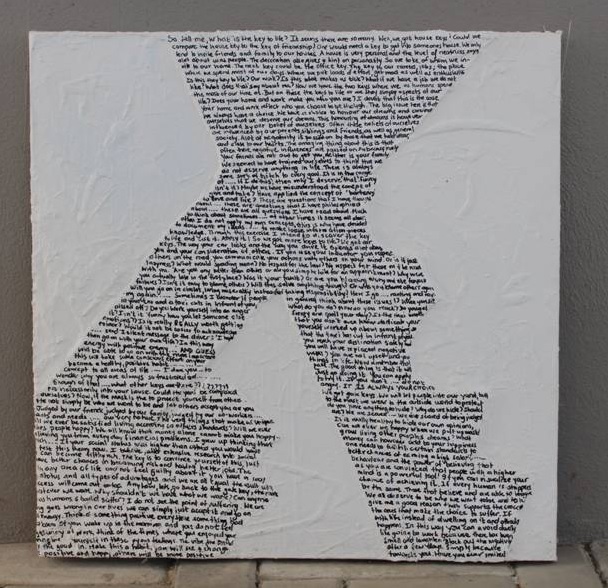 'Key to Life?' Mixed Media, 63x 63cm, Sold