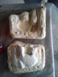 First cast of elephant with plaster