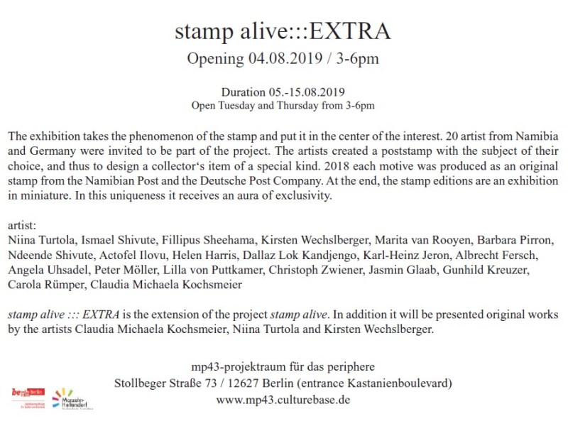 Exhibition                         stamp alive:::&nbsp;EXTRA